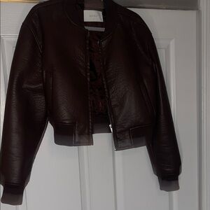 Meshki Dark Maroon Bomber Jacket